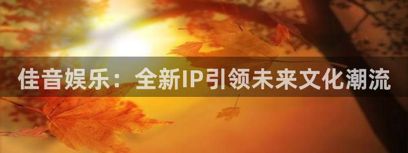 恒盛娱乐vip麻将胡了：佳音娱乐：全新IP引领未来文化潮流
